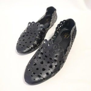 GH Bass Leather Laser Cut Flats Size 8.5